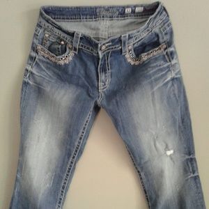 Miss Me Capri 32" Waist Medium Wash FAB